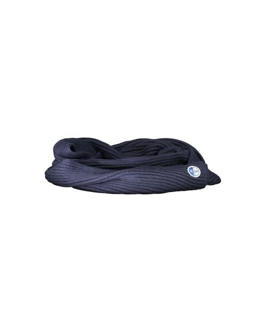 North Sails Blue Cotton Men Scarf for men