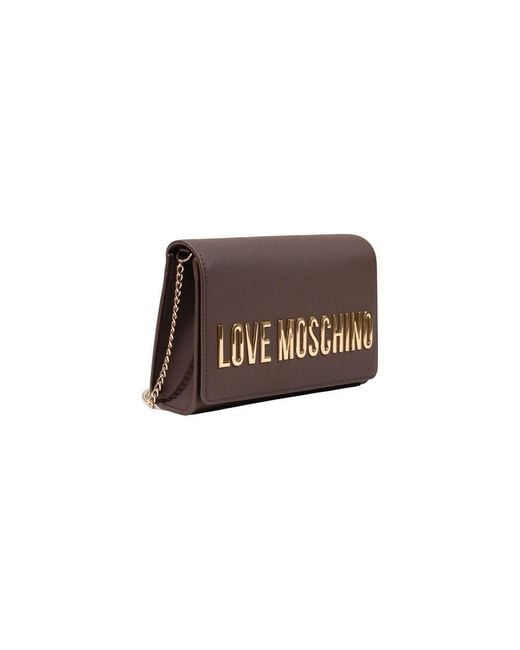Love Moschino Brown Polyethylene Handbag Bag