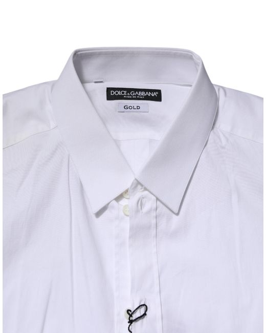 Dolce & Gabbana Purple Cotton Long Sleeves Formal Shirt for men