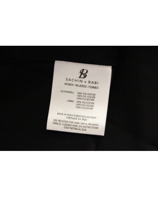 Sachin & Babi Black Silk Floral Pattern Shift Coctail Dress