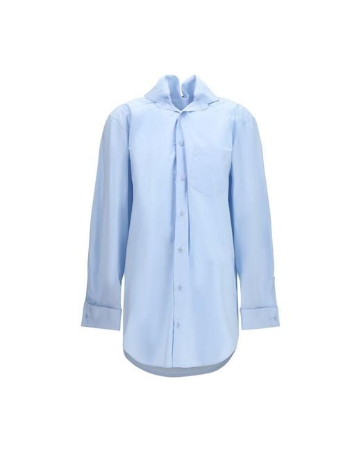 ALAINPAUL Blue Cotton Shirt