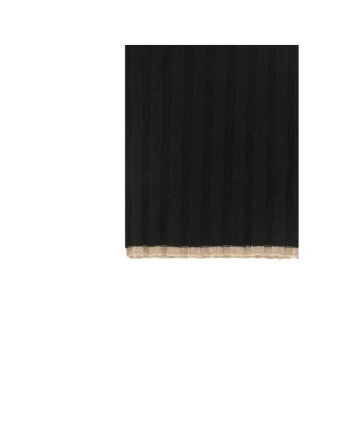 Brunello Cucinelli Black Cashmere Scarf for men