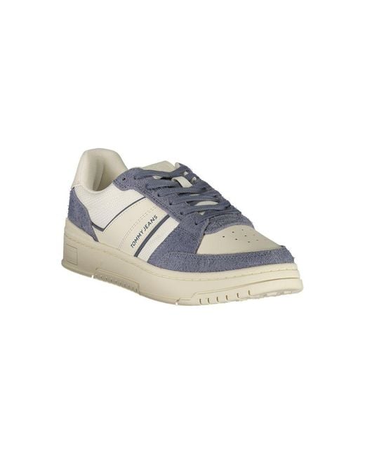 Tommy Hilfiger Blue Leather Sneaker for men