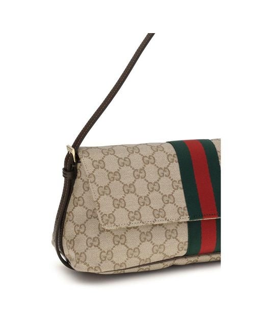 Gucci Multicolor Beige Cotton Handbag