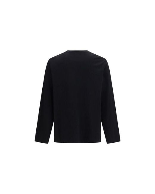 Canada Goose Blue Black Cotton Long Sleeve T for men