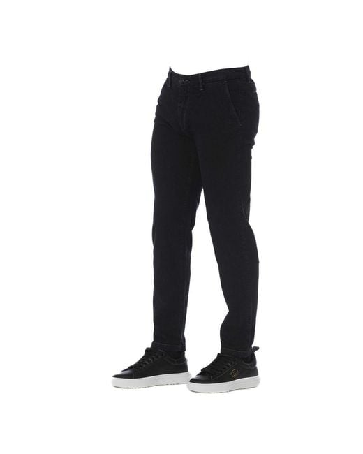 Trussardi Black Cotton Men Pants for men