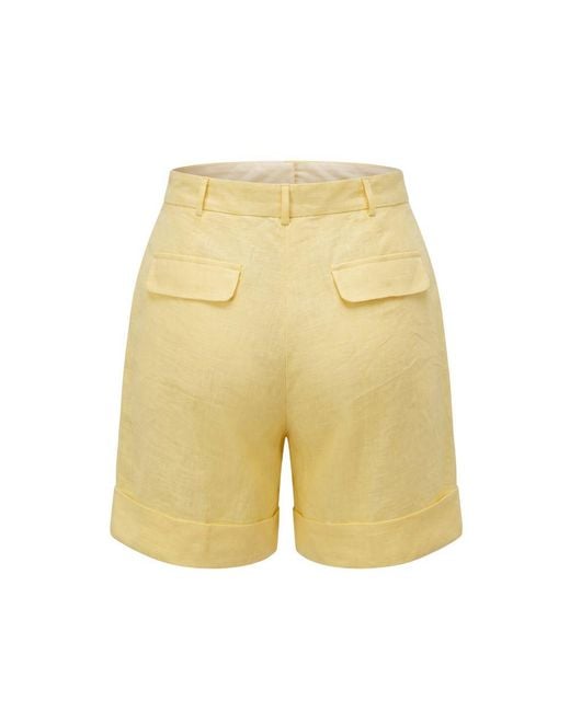 Trussardi Yellow Flax Shorts