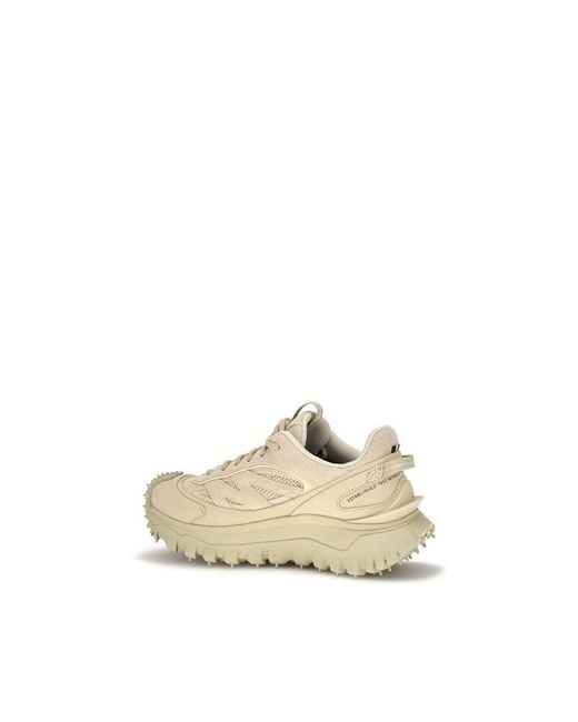 Moncler Natural Beige Calf Leather Bos Taurus Athletic Sneakers