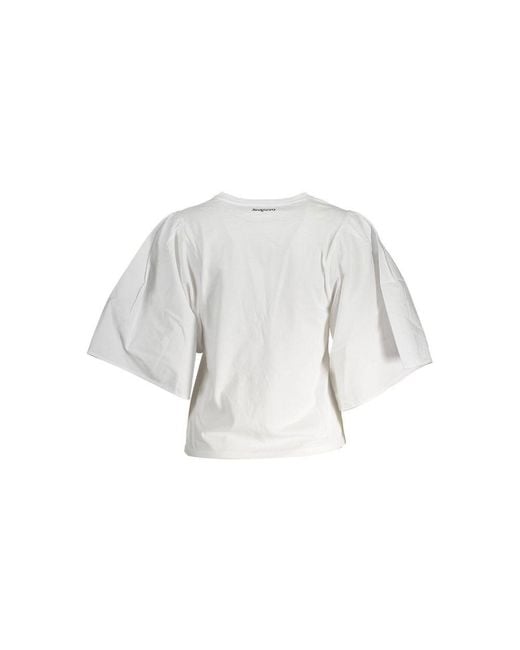 Desigual White Cotton Top