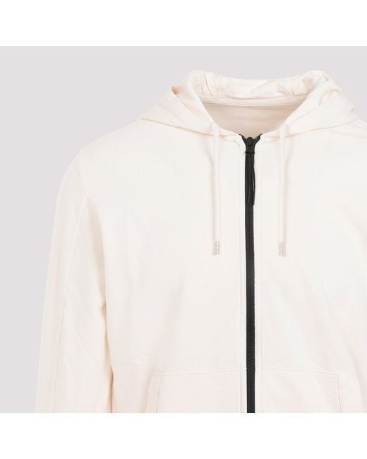 C P Company Natural Cotton Zipped Hoodie for men
