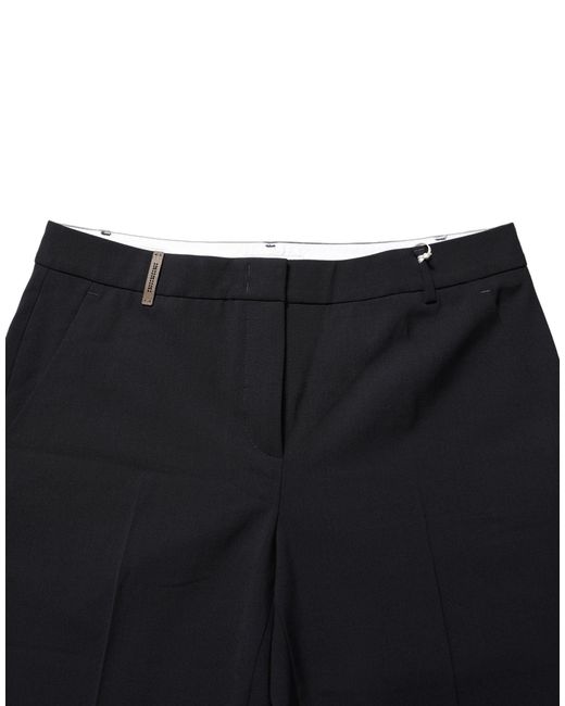 Peserico Black Skinny Mid Waist Chino Trouser Pants