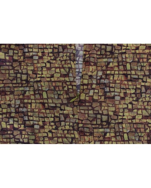 Dolce & Gabbana Brown Sicilian Mosaic Print Silk Blouse