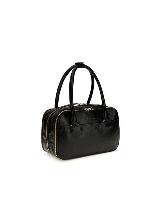 Marni Black Calf Leather Bos Taurus Handbag