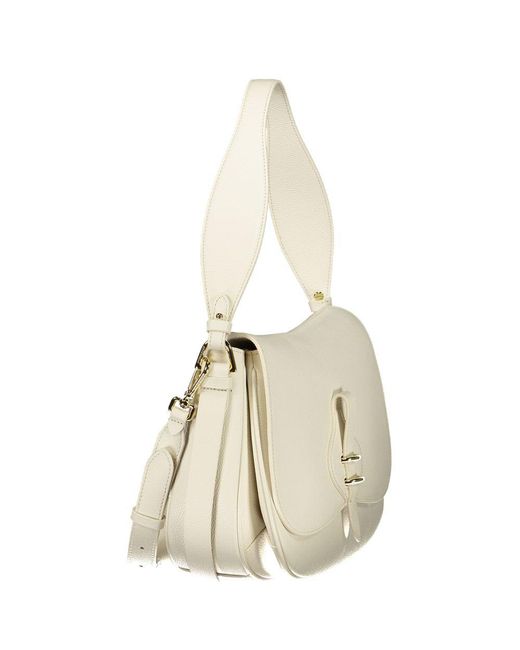 Coccinelle Natural Bianco Leather Handbag