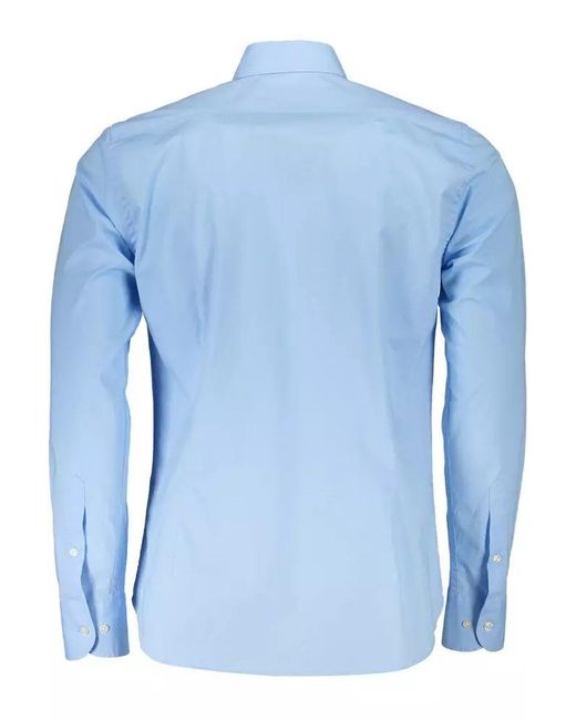 La Martina Light Blue Cotton Shirt for men