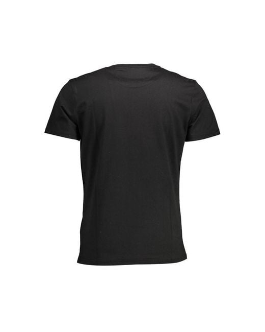 La Martina Black Cotton T-Shirt for men