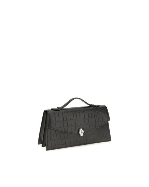 McQueen Black Calf Leather Bos Taurus Handbag