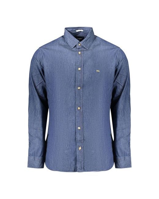 Pepe Jeans Blue Cotton Men's Shirt for men