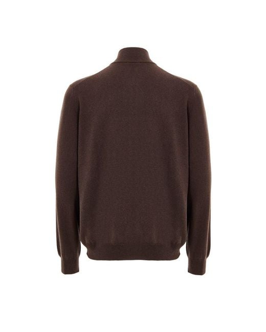 Gran Sasso Brown Wool Cardigan for men