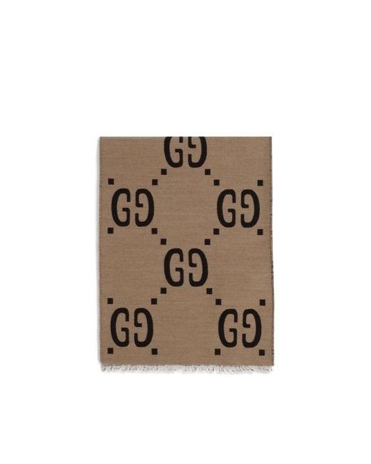 Gucci Brown GG Supreme Scarf for men