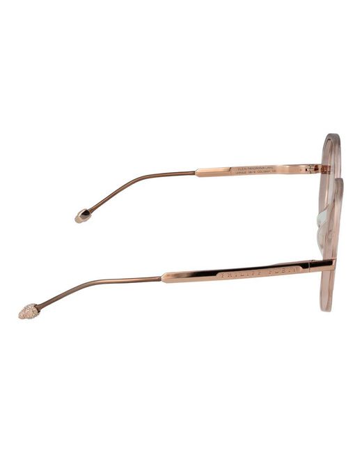 Philipp Plein Metallic Pink Cellulose Acetate Glasses (frames) for men