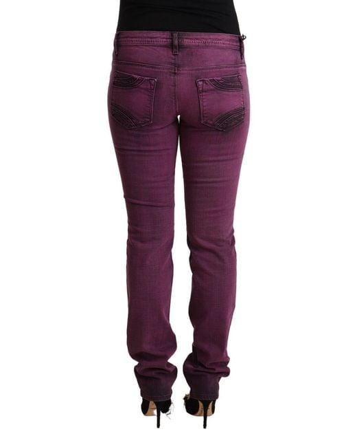 CoSTUME NATIONAL Purple Elegant Slim Fit Denim Jeans