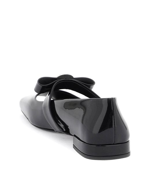 Versace Black Open-Toe Ballet Flats