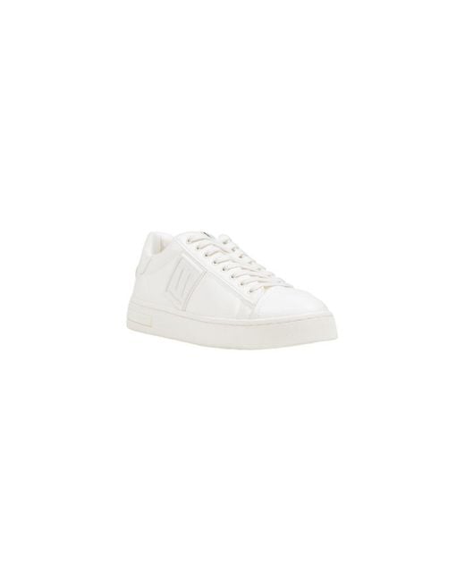 ARMANI EXCHANGE White Polyester Low Top Sneakers for men