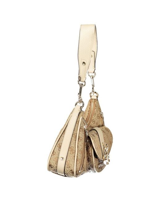 Guess Natural Beige Polyurethane Handbag