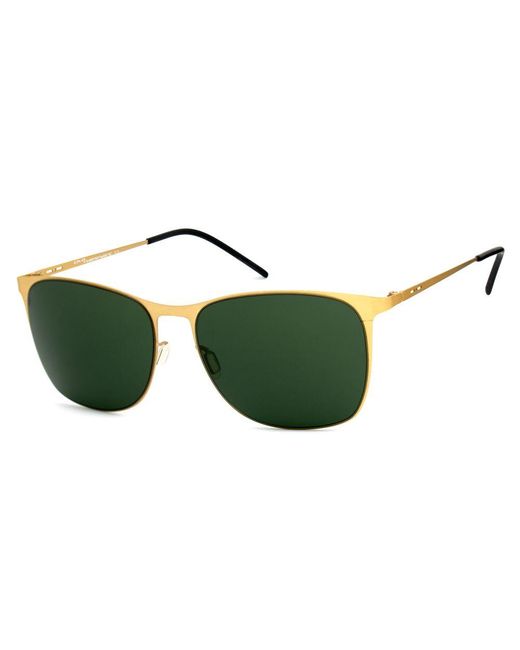 Italia Independent Green Gold Metal Sunglasses