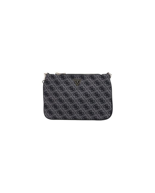 Guess Black Gray Polyester Handbag