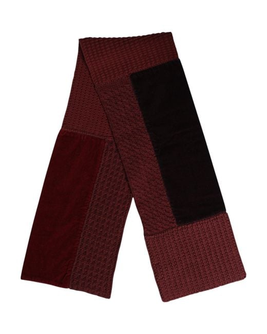 Dolce & Gabbana Red Neck Warmer Wrap Shawl Scarf for men