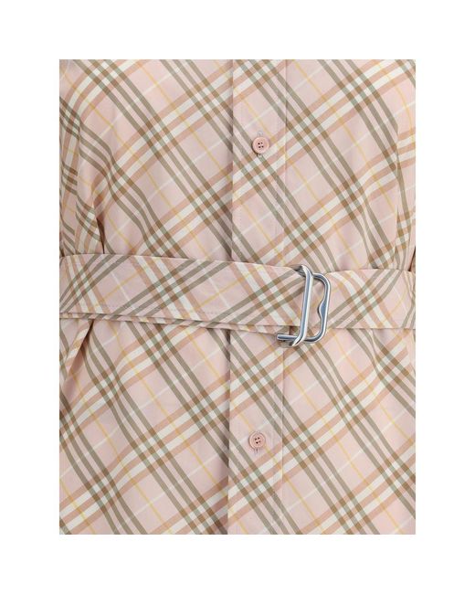 Burberry Natural Archive Check Midi Dress
