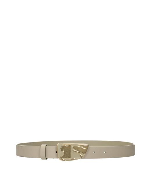 Burberry Natural Green Leather Regular Belt