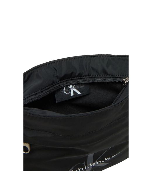 Calvin Klein Black Recycled Polyester Messenger Bag for men