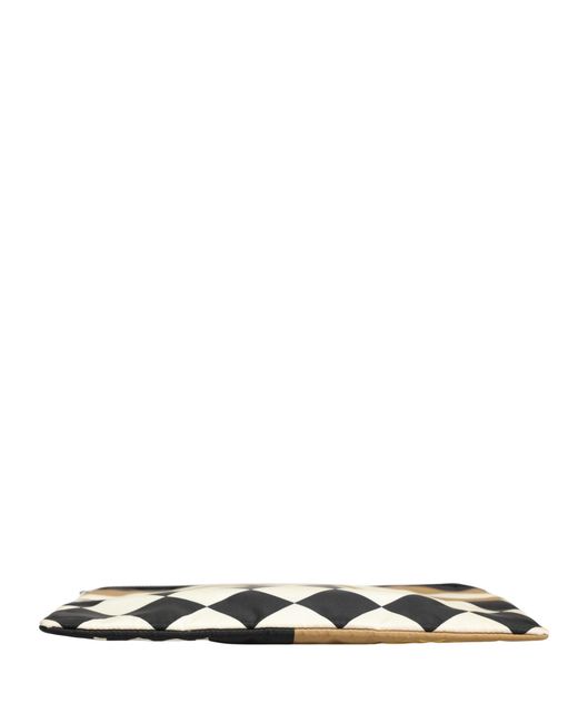 Dolce & Gabbana Metallic Multicolor Checkered Logo Print Nylon Clutch Borse Bag for men