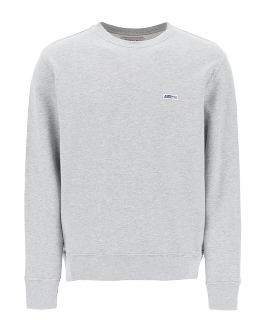 Autry Gray Sweatshirt With Logo Label for men