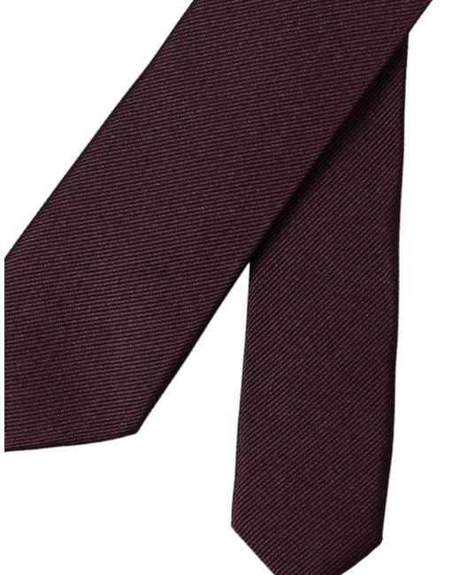 Dolce & Gabbana Purple Solid 100% Silk Adjustable Tie for men