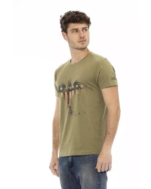 TRUSSARDI ACTION Green Cotton Men's T for men