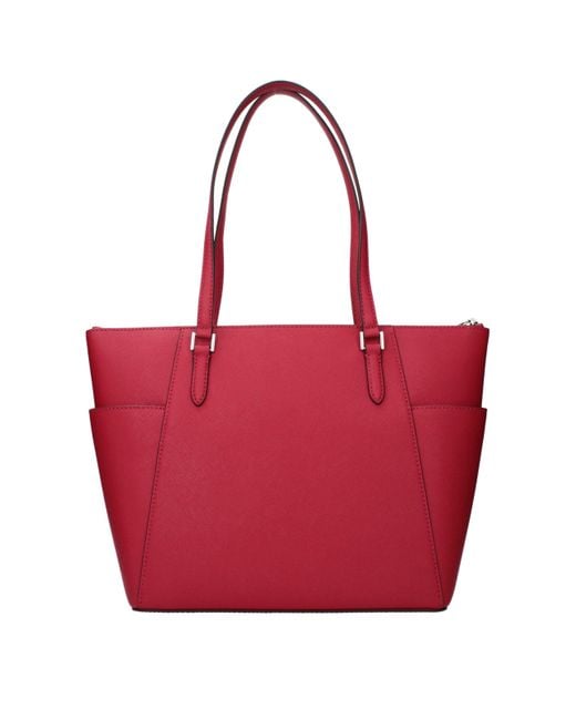 Michael Kors Red Leather Shoulder Bag