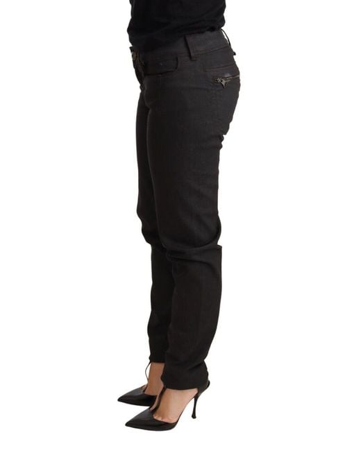 Ermanno Scervino Black Chic Low Waist Skinny Jeans