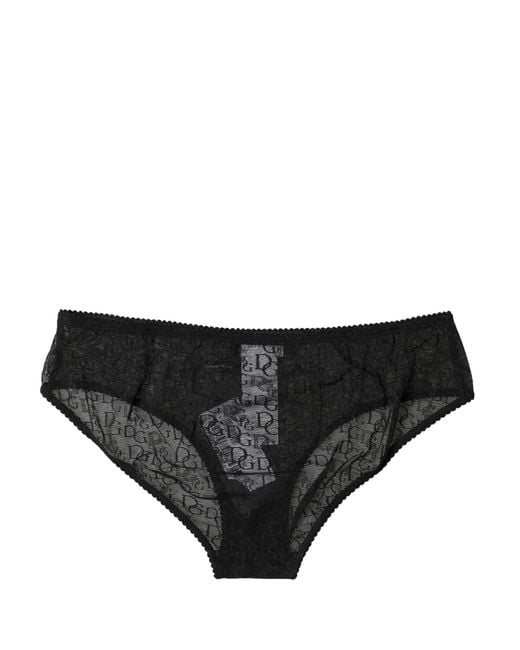 Dolce & Gabbana Black Nylon Stretch Mid Waist Brief Underwear Elastane Clothing