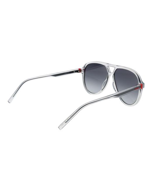 Boss Gray Stainless Steel Sunglasses