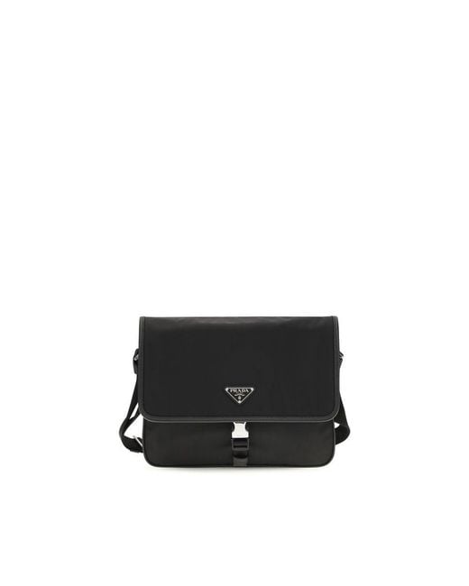 Prada Black Recycled Polyamide Shoulder Bag for men