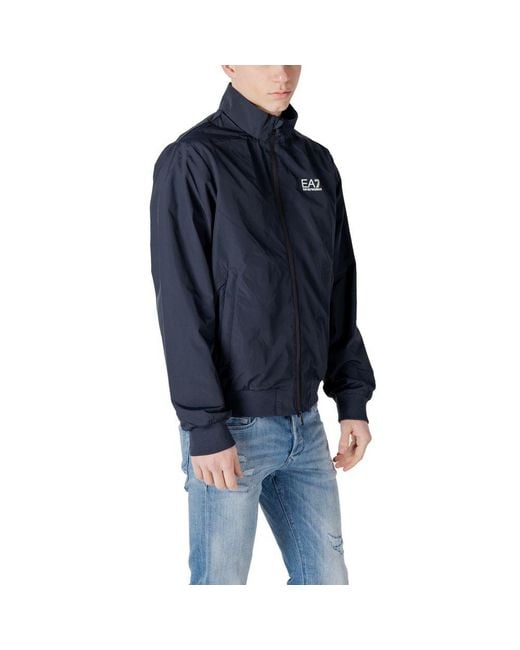 EA7 Blue Polyamide Jacket for men