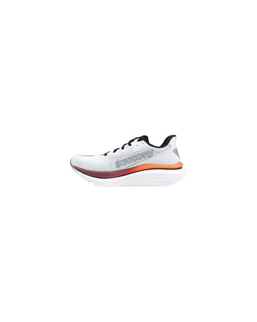 Saucony White Bicolor Textile Athletic Sneakers for men