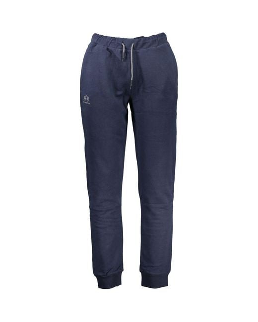 La Martina Blue Cotton Men's Sweatpant for men