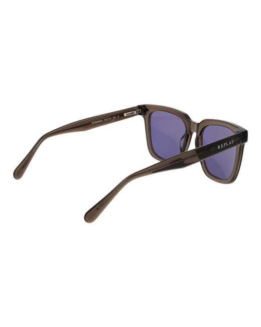 Replay Blue Plastic Sunglasses for men