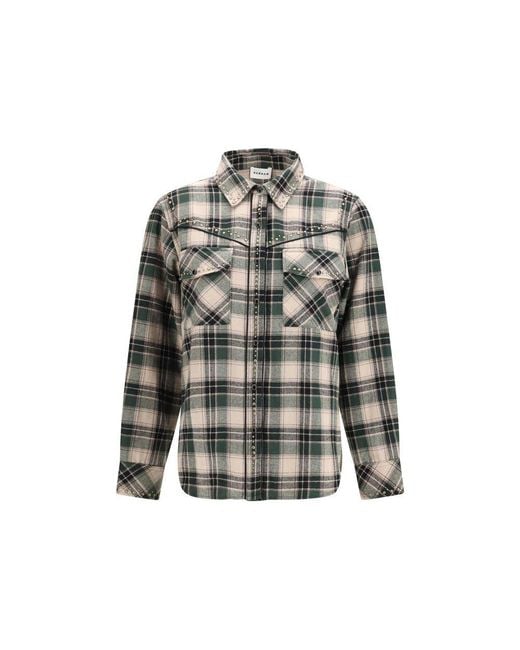P.A.R.O.S.H. Gray Bicolor Cotton Pattern Shirt