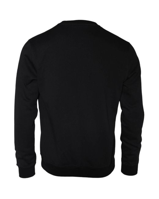 Versace Black Medusa Fleece Cotton Crew Neck Sweatshirt Sweater for men